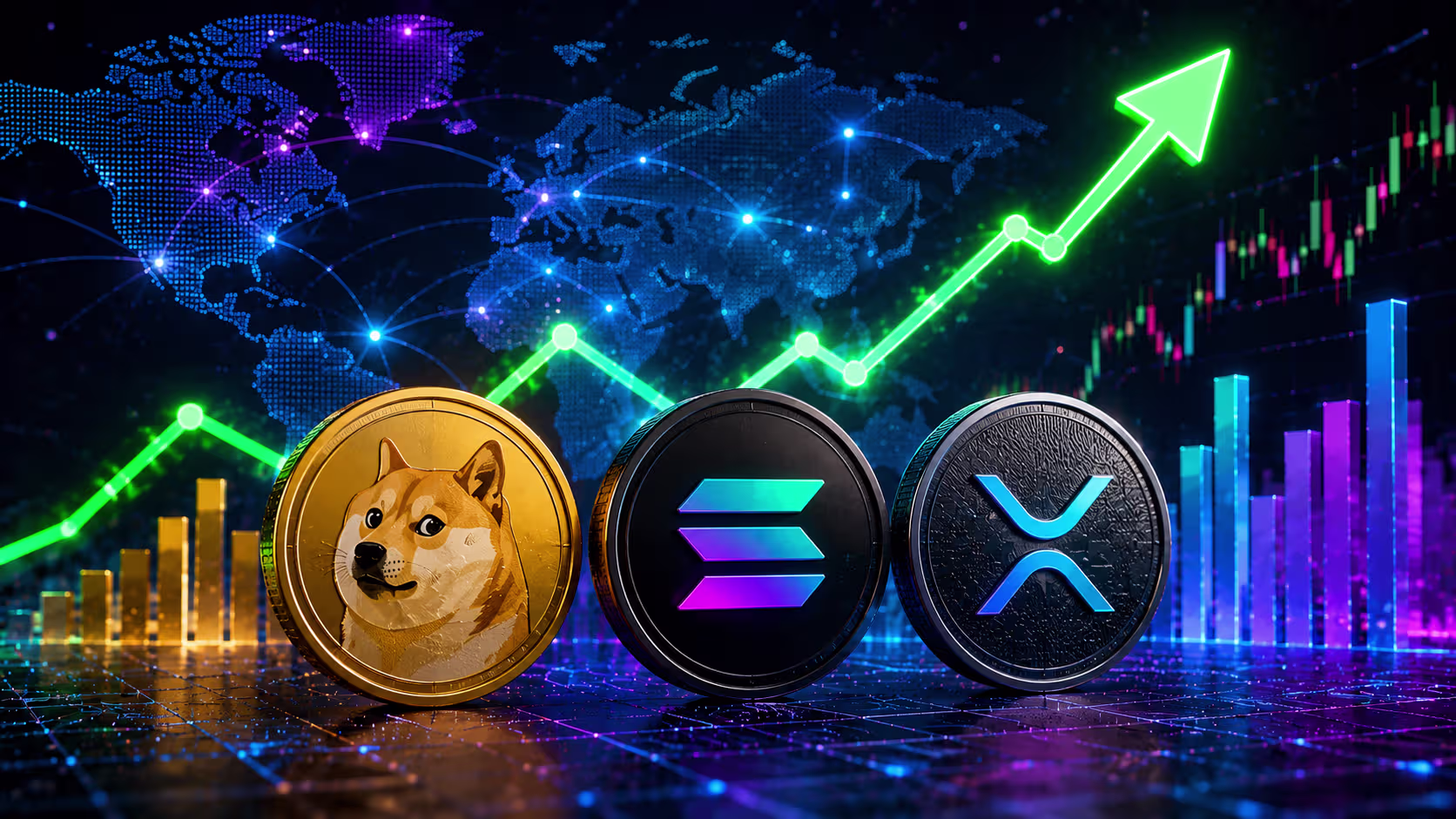 Dogecoin, Solana, and XRP All Move Together