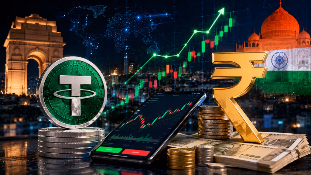 USDT to INR Hits New Highs: How Indian Crypto Traders Enter in 2026