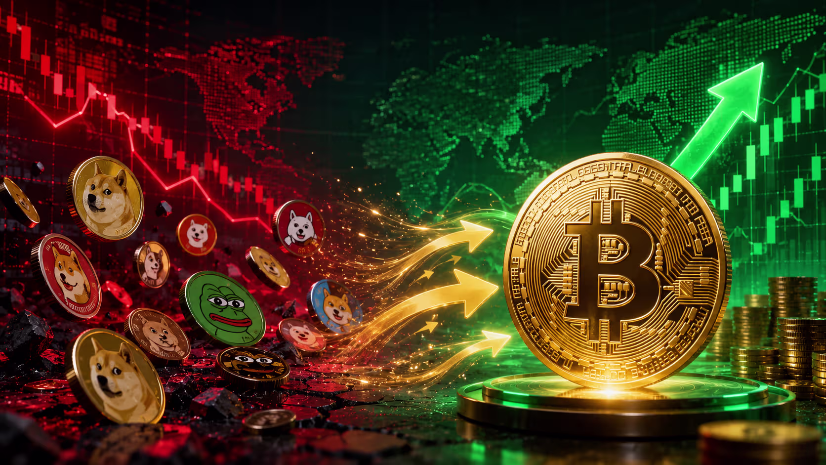 Crypto Investors Are Moving From Meme Coins to Bitcoin
